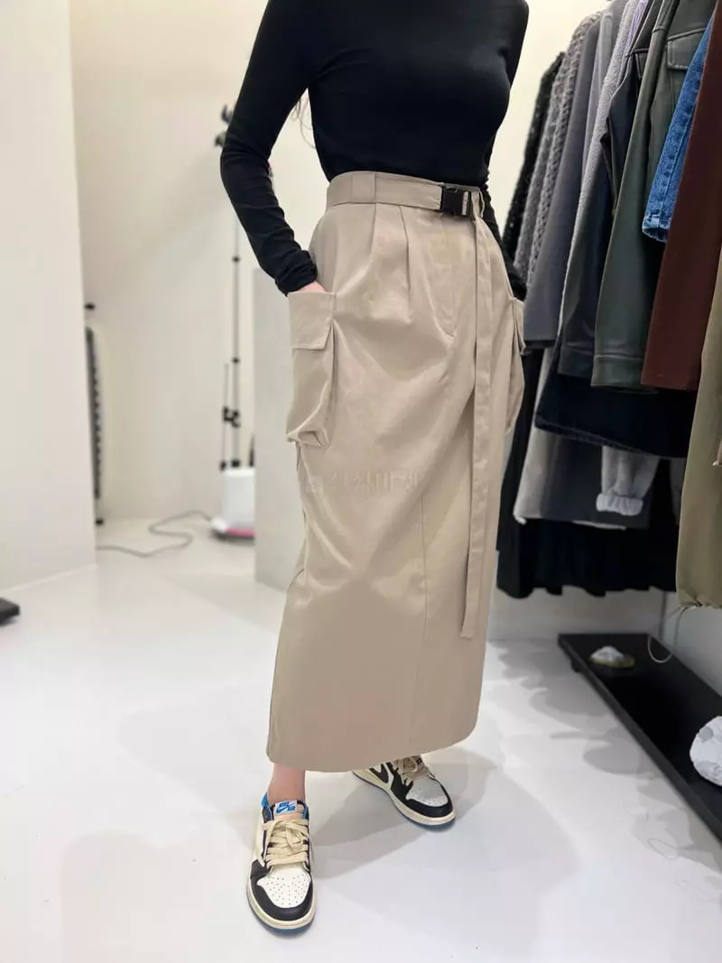 Dayday - Korean Women Fashion - #momslook - Belt Skirt