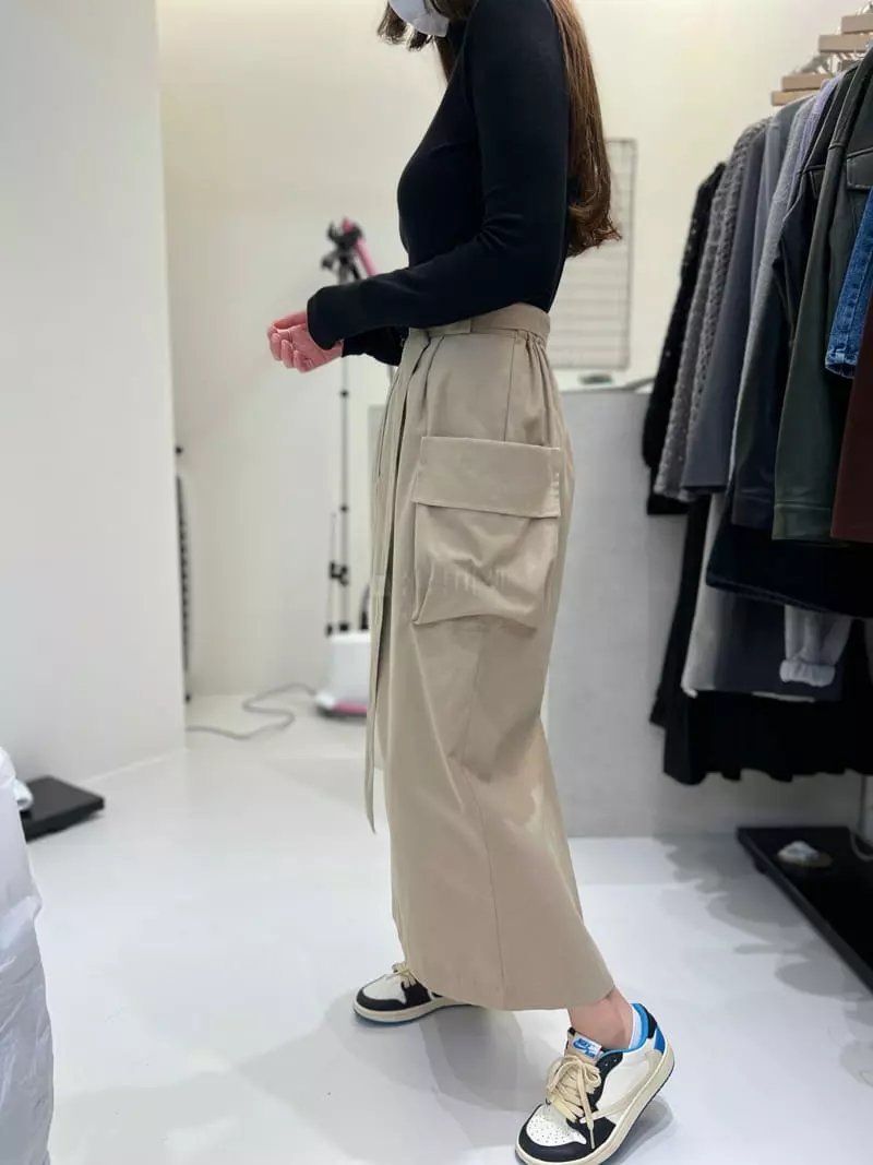 Dayday - Korean Women Fashion - #momslook - Belt Skirt - 2