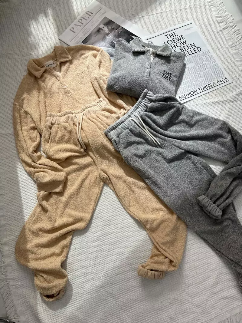 Dayday - Korean Women Fashion - #momslook - Terry Pants - 8