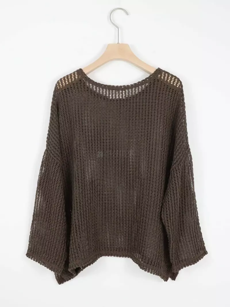 Dayday - Korean Women Fashion - #vintageinspired - Square Knit Tee - 12
