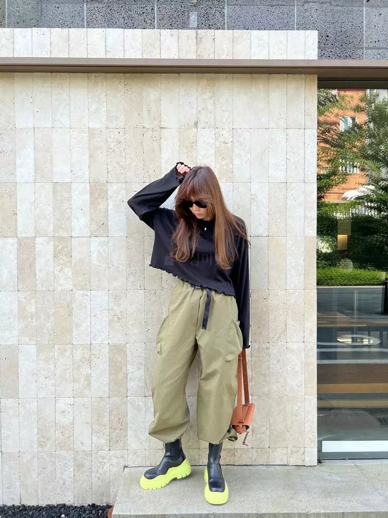 Dayday - Korean Women Fashion - #vintageinspired - Belt Pants - 4