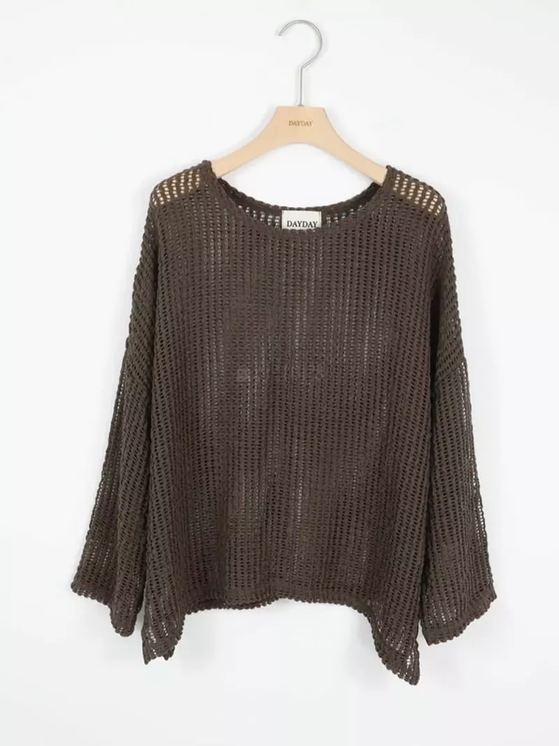 Dayday - Korean Women Fashion - #womensfashion - Square Knit Tee - 11