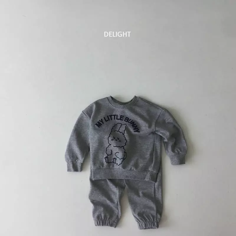 Delight - Korean Children Fashion - #childofig - Embo Bunny Top Bottom Set - 10
