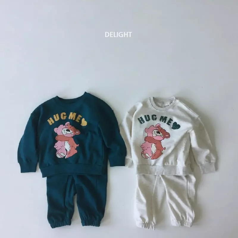 Delight - Korean Children Fashion - #kidsstore - Hug Bear Top Bottom Set