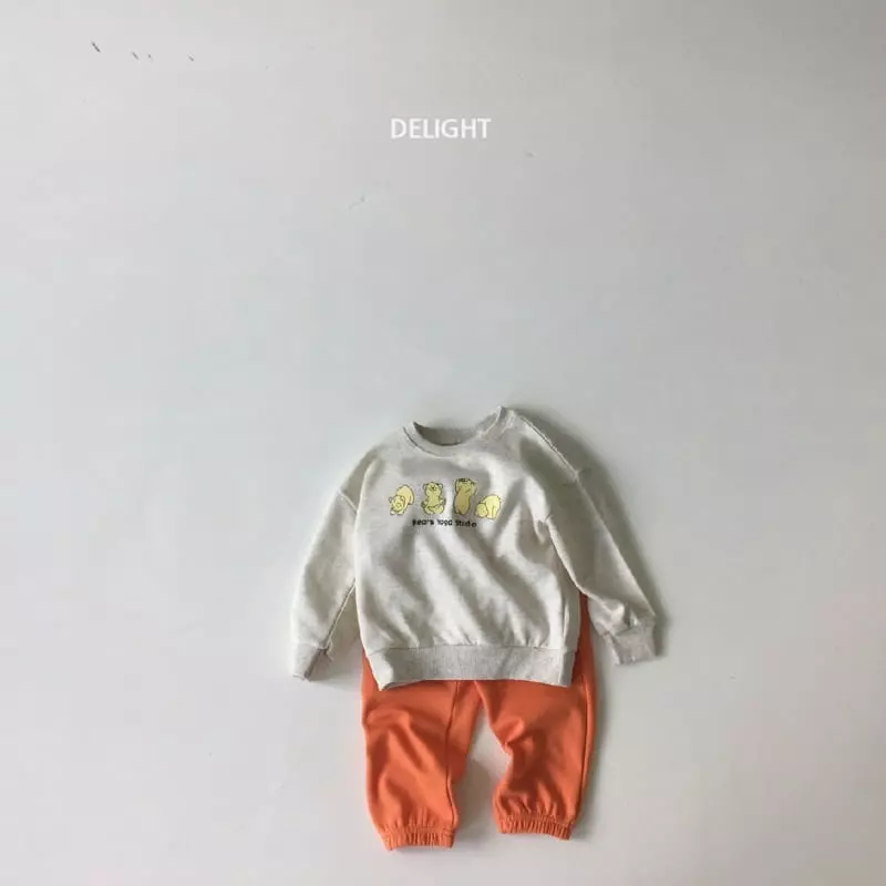 Delight - Korean Children Fashion - #littlefashionista - Yoga Bear Top Bottom Set - 9