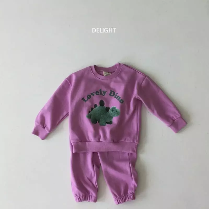 Delight - Korean Children Fashion - #magicofchildhood - Patch Dino Top Bottom Set - 11