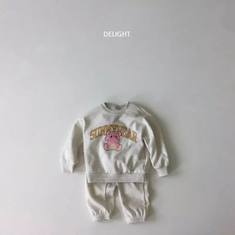 Delight - Korean Children Fashion - #minifashionista - Sunny Bear Top Bottom Set - 8