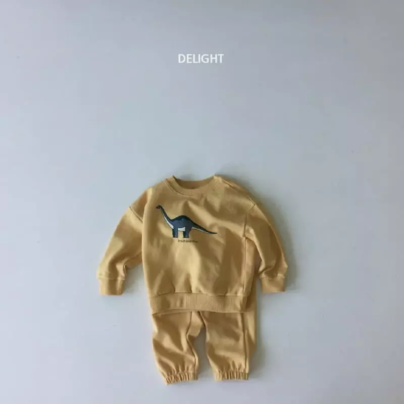 Delight - Korean Children Fashion - #minifashionista - Signiture Dino Top Bottom Set - 7
