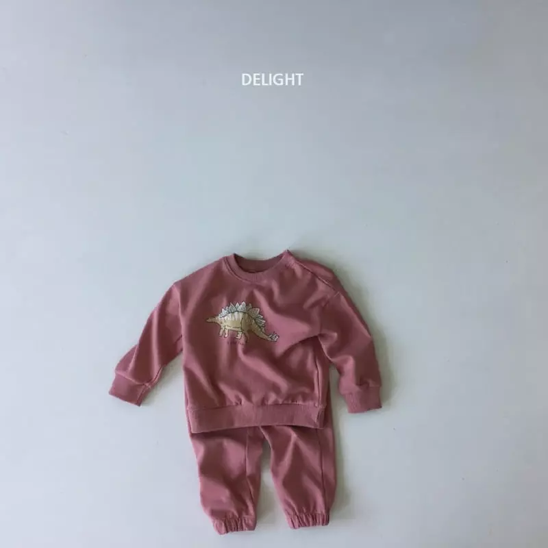 Delight - Korean Children Fashion - #prettylittlegirls - Signiture Dino Top Bottom Set - 8
