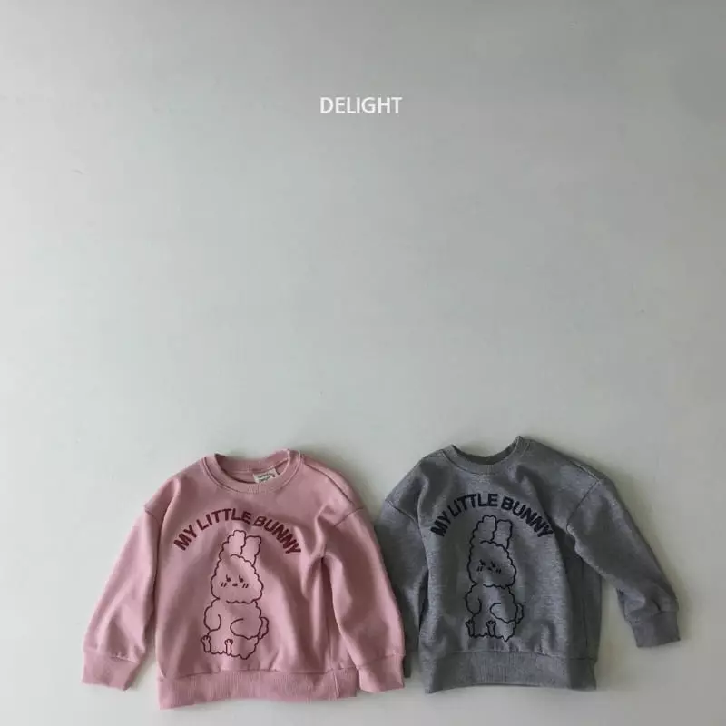 Delight - Korean Children Fashion - #prettylittlegirls - Embo Bunny Top Bottom Set - 6
