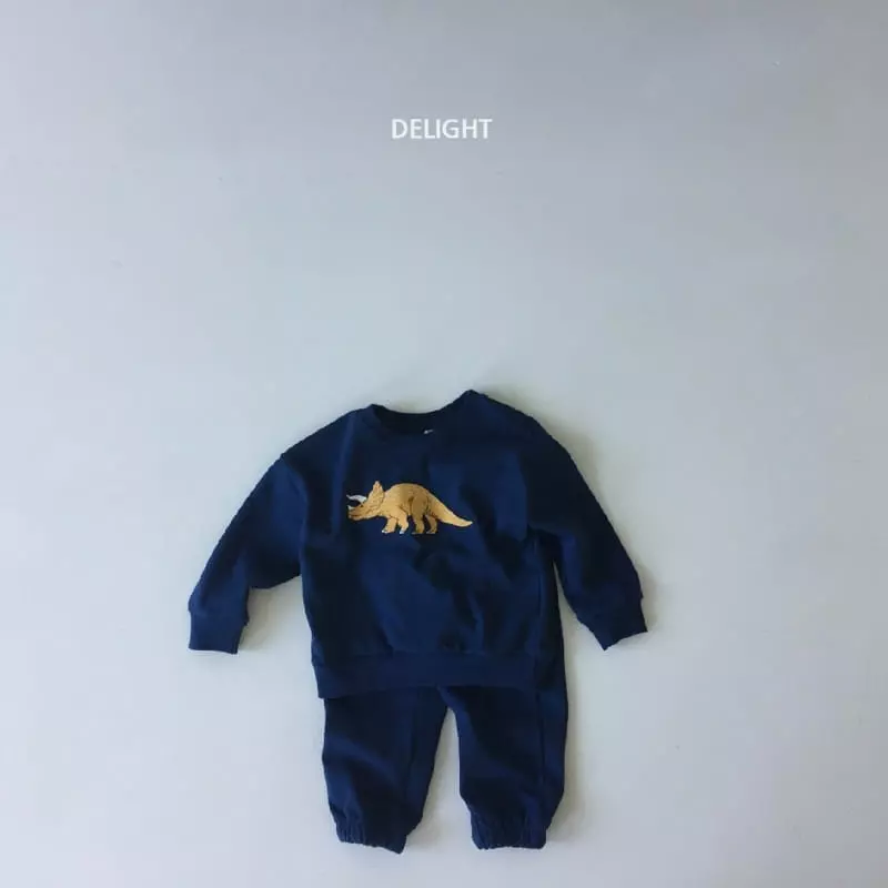 Delight - Korean Children Fashion - #todddlerfashion - Signiture Dino Top Bottom Set - 9