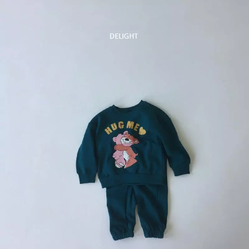 Delight - Korean Children Fashion - #todddlerfashion - Hug Bear Top Bottom Set - 8