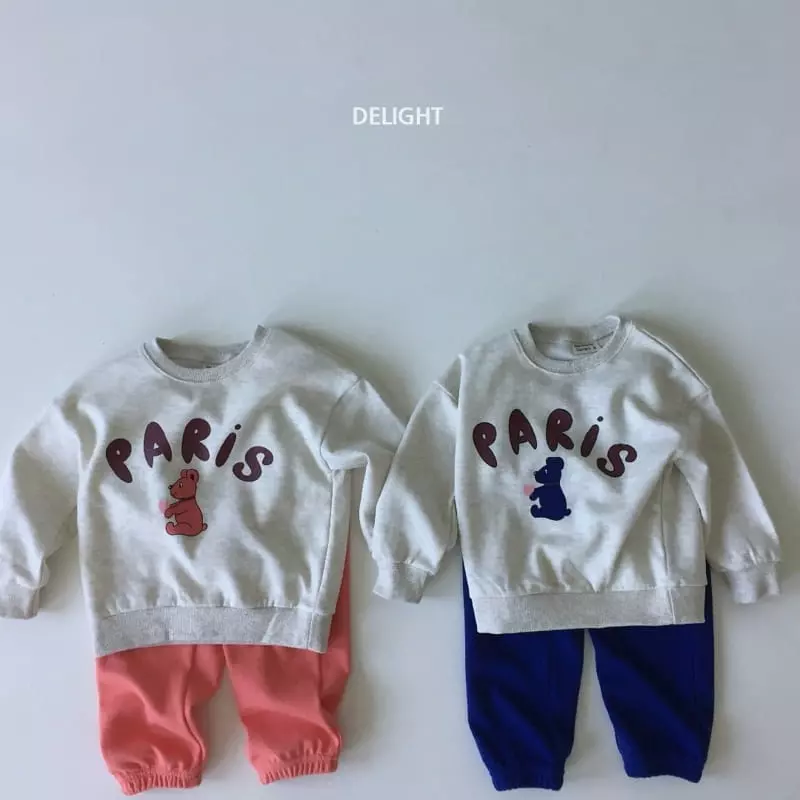 Delight - Korean Children Fashion - #toddlerclothing - Paaris Bear Top Bottom Set