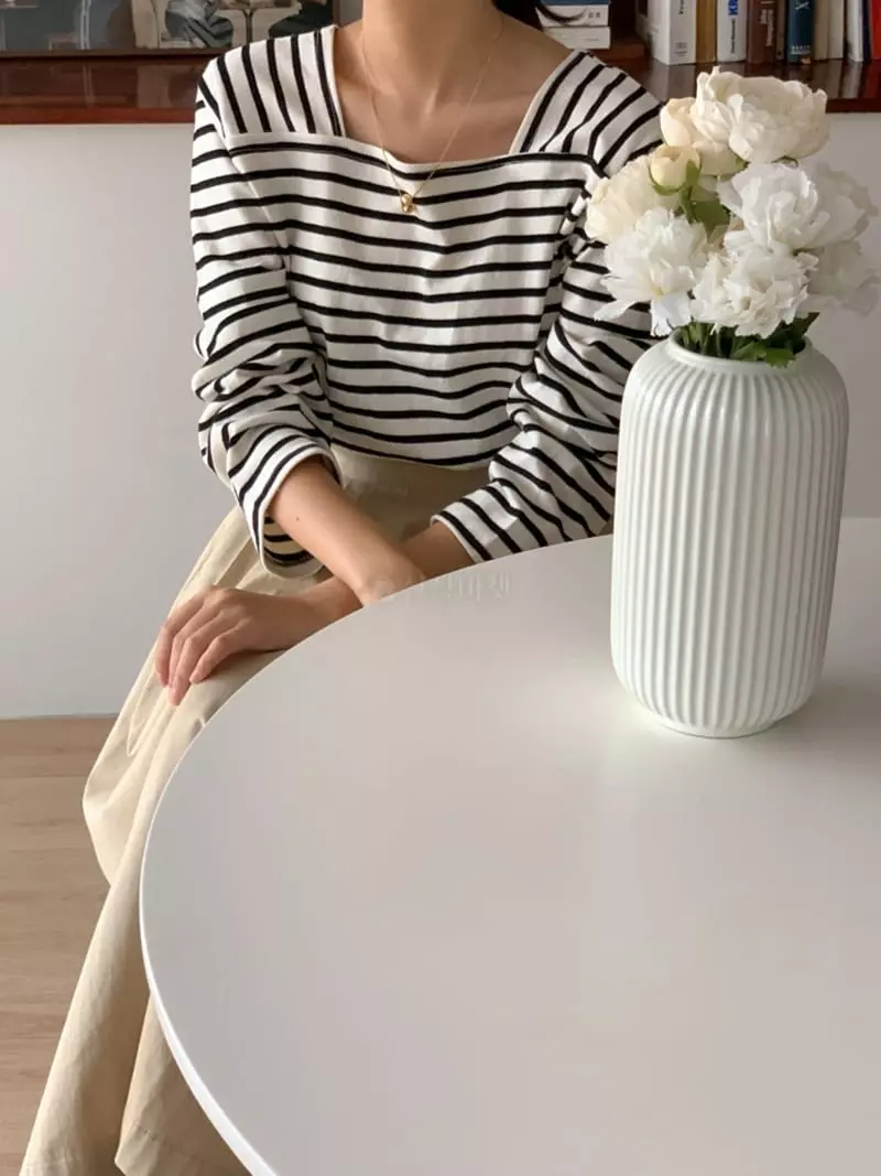 Denali - Korean Women Fashion - #womensfashion - Stripes Tee - 4