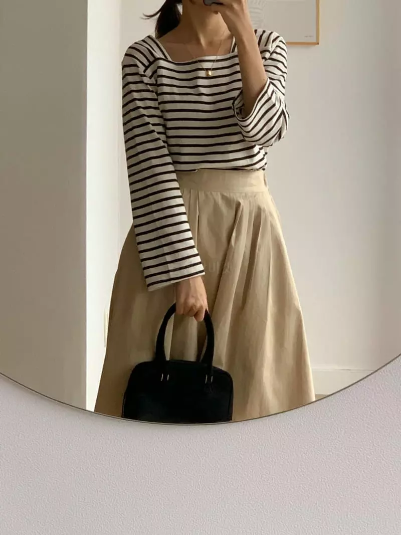 Denali - Korean Women Fashion - #momslook - Stripes Tee - 6