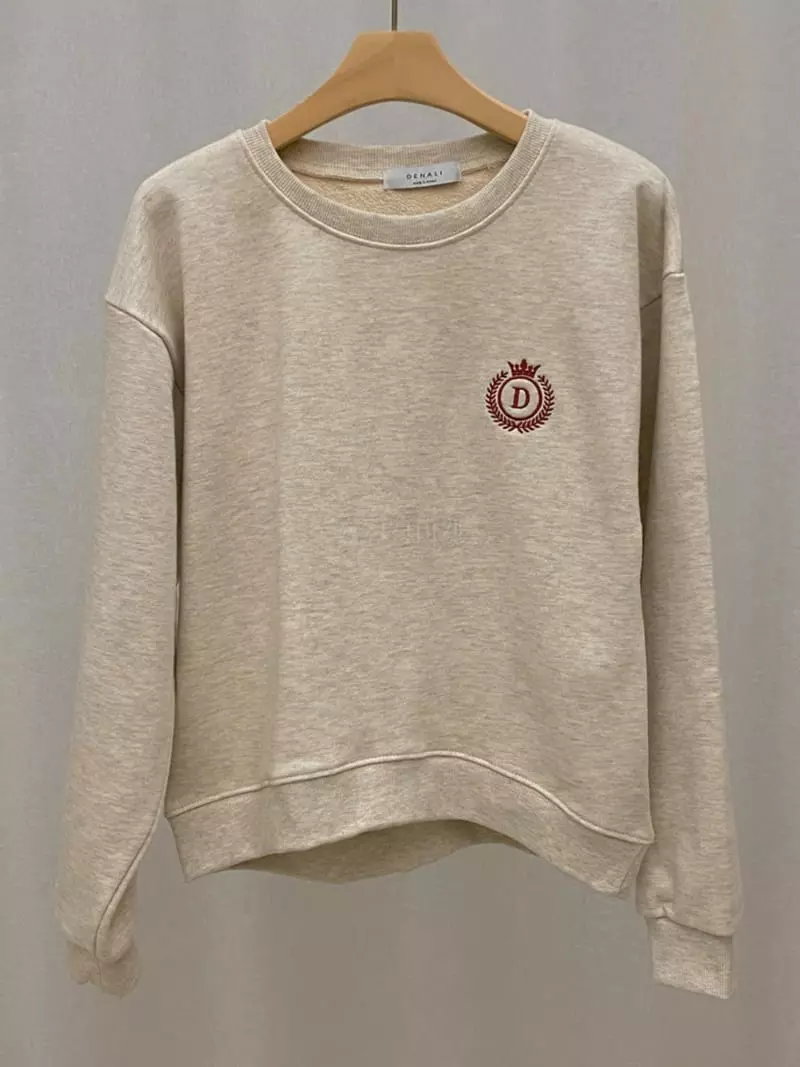Denali - Korean Women Fashion - #momslook - D Embrodiery Sweatshirt - 9