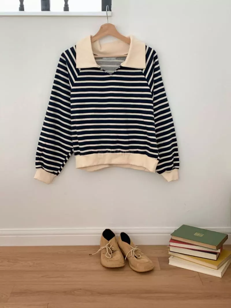Denali - Korean Women Fashion - #momslook - Fran Stripes Sweatshirt - 12