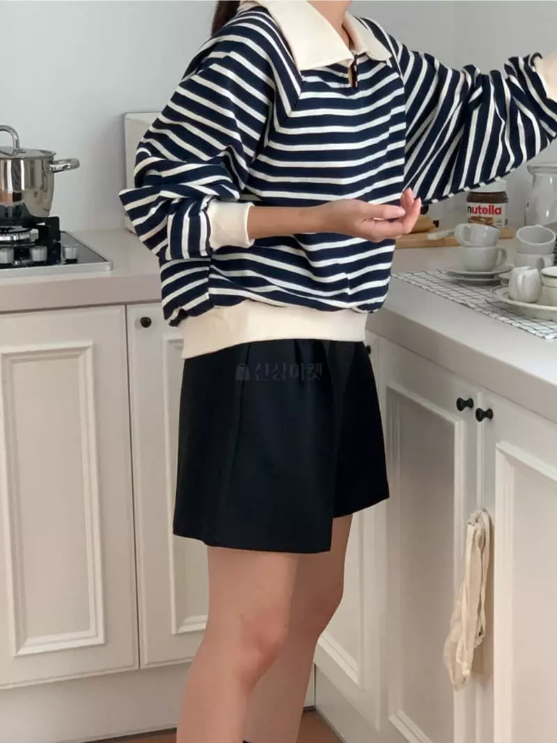 Denali - Korean Women Fashion - #vintagekidsstyle - Fran Stripes Sweatshirt - 4