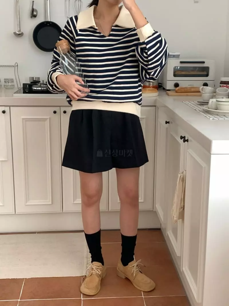 Denali - Korean Women Fashion - #restrostyle - Fran Stripes Sweatshirt - 5