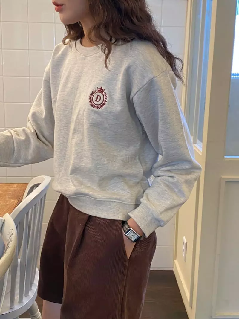Denali - Korean Women Fashion - #womensfashion - D Embrodiery Sweatshirt - 6