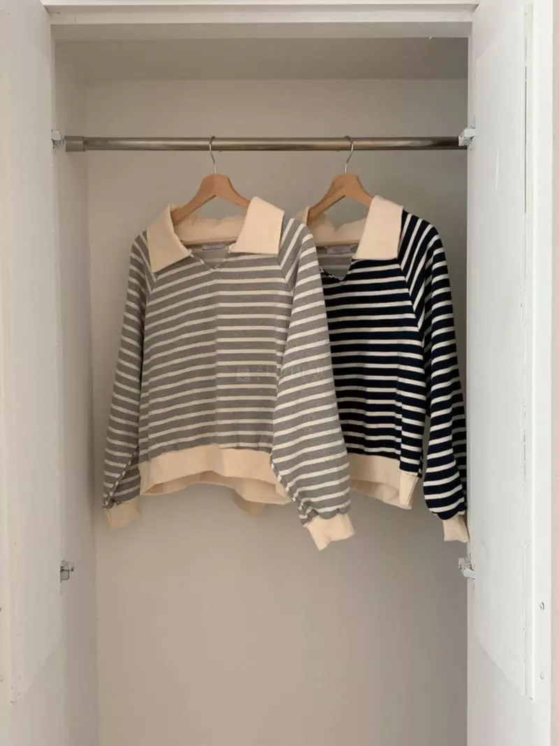 Denali - Korean Women Fashion - #womensfashion - Fran Stripes Sweatshirt - 11