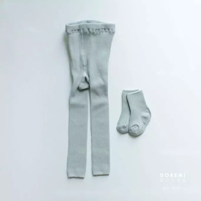 Doremi Socks - Korean Children Fashion - #Kfashion4kids - Set Up Tights Baby Blue - 2