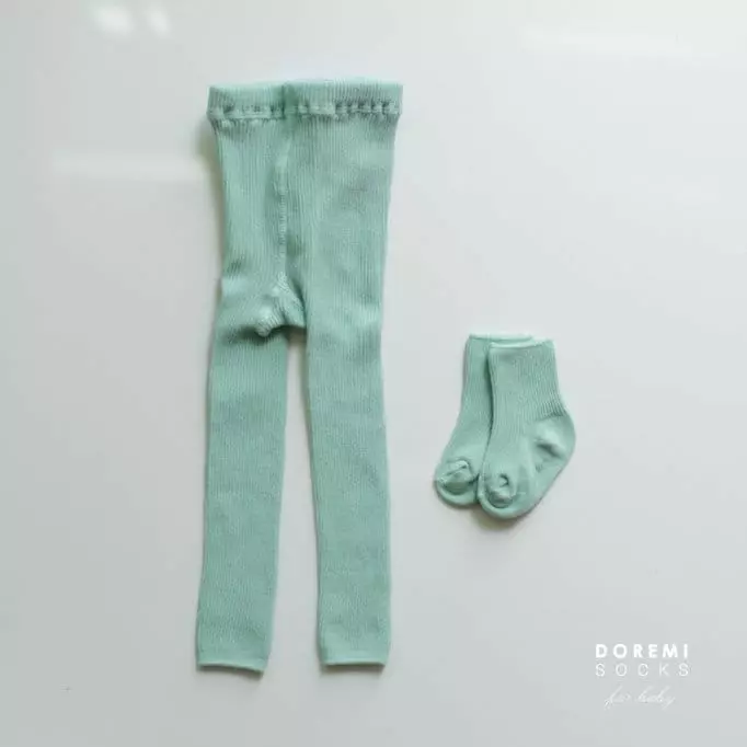 Doremi Socks - Korean Children Fashion - #childofig - Set Up Tights Neo Mint