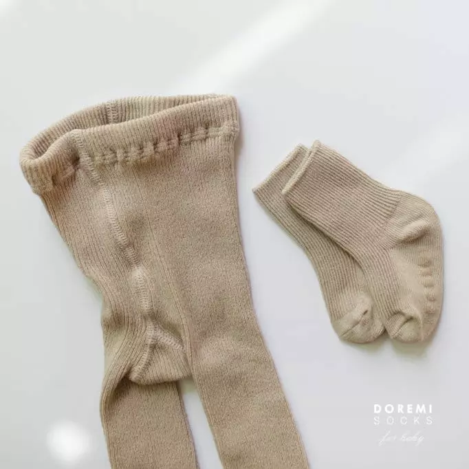 Doremi Socks - Korean Children Fashion - #childrensboutique - Set Up Tights Beige