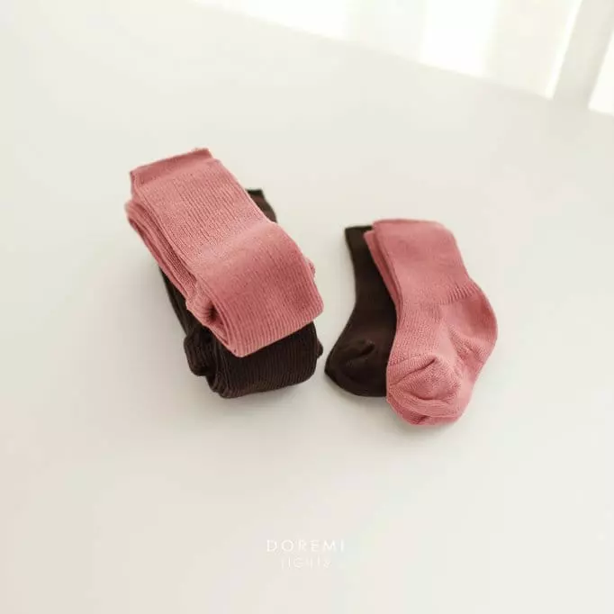 Doremi Socks - Korean Children Fashion - #fashionkids - Set Up Tights Brown