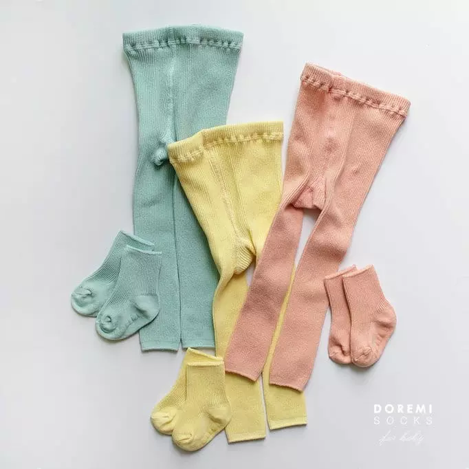 Doremi Socks - Korean Children Fashion - #fashionkids - Set Up Tights Orage - 9