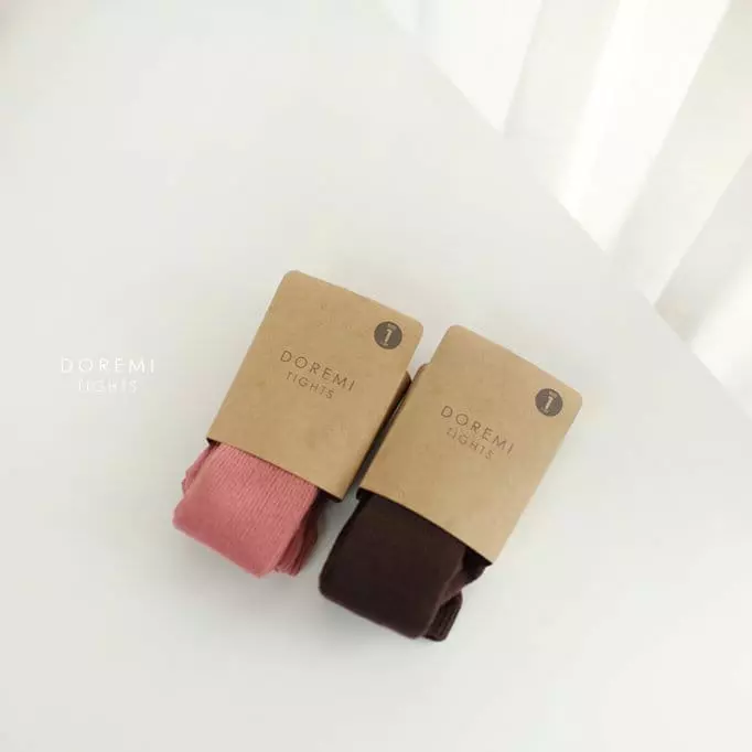 Doremi Socks - Korean Children Fashion - #kidsshorts - Set Up Tights Brown - 2