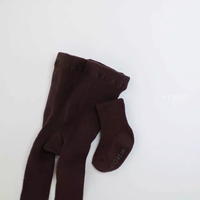 Doremi Socks - Korean Children Fashion - #kidsstore - Set Up Tights Brown - 3