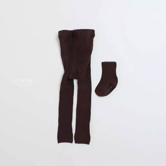 Doremi Socks - Korean Children Fashion - #kidsstore - Set Up Tights Brown - 4