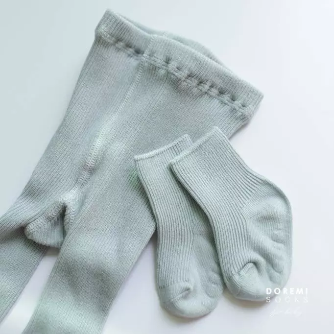 Doremi Socks - Korean Children Fashion - #kidzfashiontrend - Set Up Tights Baby Blue