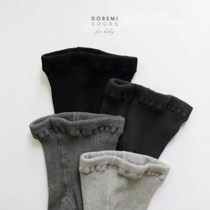 Doremi Socks - Korean Children Fashion - #magicofchildhood - Set Up Tights Melange Gray - 9