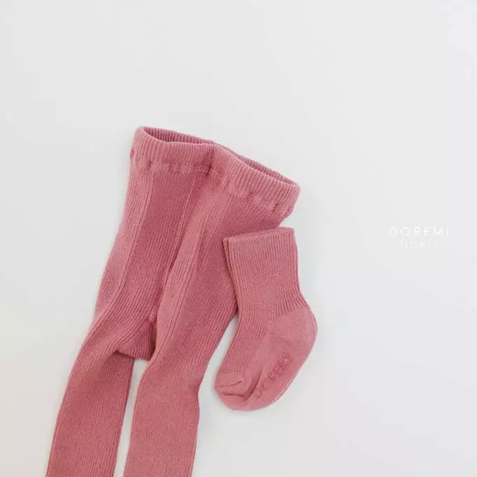 Doremi Socks - Korean Children Fashion - #minifashionista - Set Up Tights Raspberry - 3