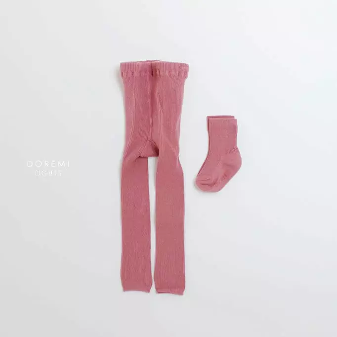 Doremi Socks - Korean Children Fashion - #minifashionista - Set Up Tights Raspberry - 4
