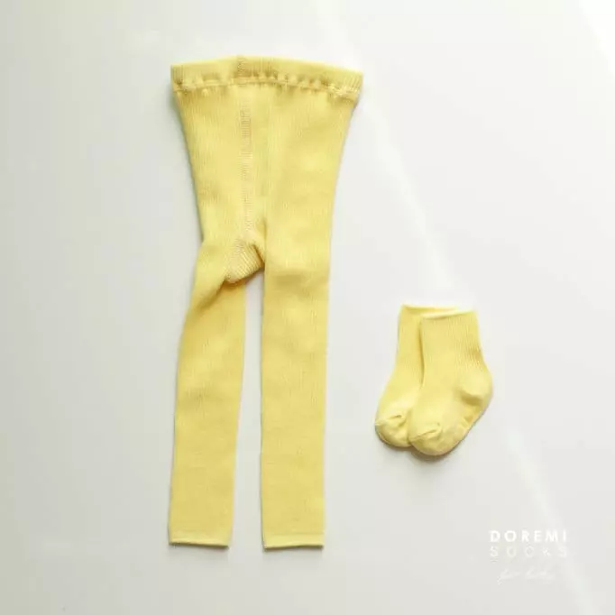Doremi Socks - Korean Children Fashion - #prettylittlegirls - Set Up Tights Lemon - 2