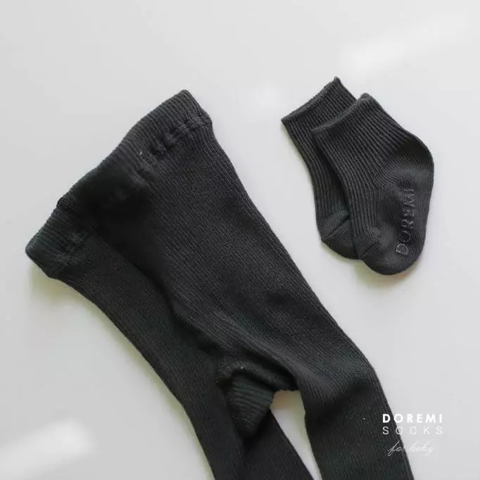Doremi Socks - Korean Children Fashion - #stylishchildhood - Set Up Tights Pale Black