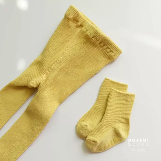Doremi Socks - Korean Children Fashion - #todddlerfashion - Set Up Tights Buttercup