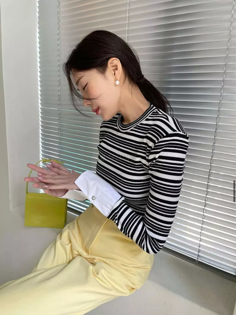 Douze - Korean Women Fashion - #momslook - Stripes Tee