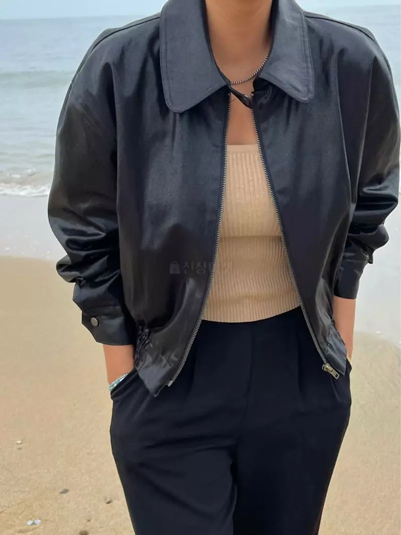 Douze - Korean Women Fashion - #momslook - Leather Jacket - 11