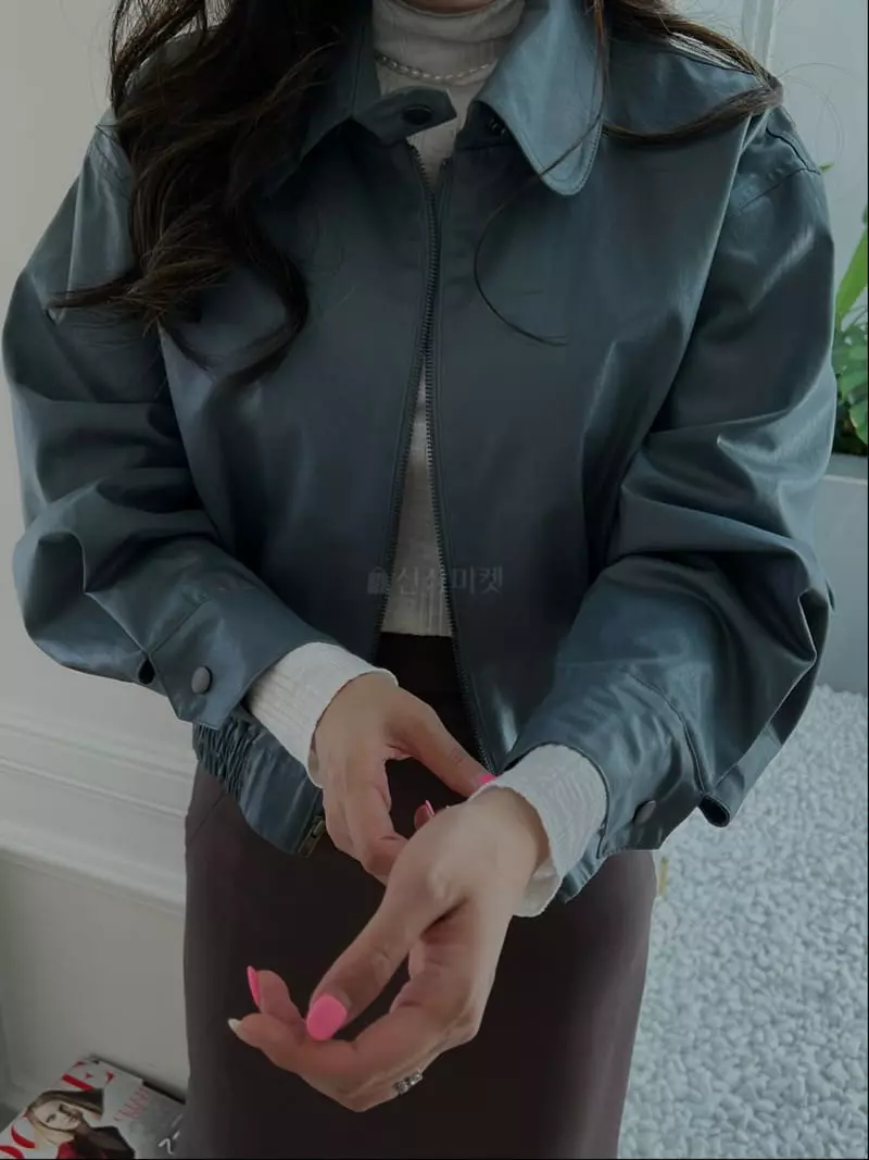 Douze - Korean Women Fashion - #momslook - Leather Jacket - 3