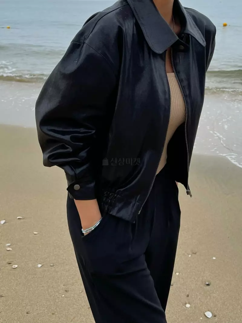 Douze - Korean Women Fashion - #momslook - Leather Jacket - 5