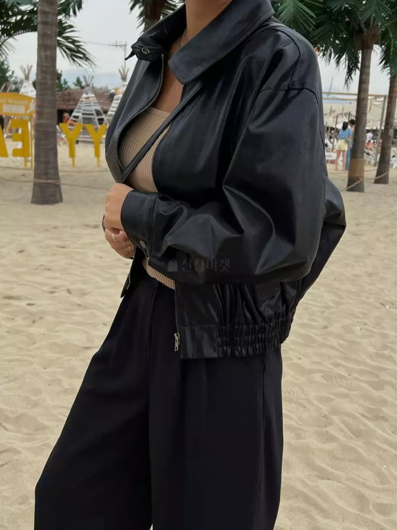 Douze - Korean Women Fashion - #momslook - Leather Jacket - 7