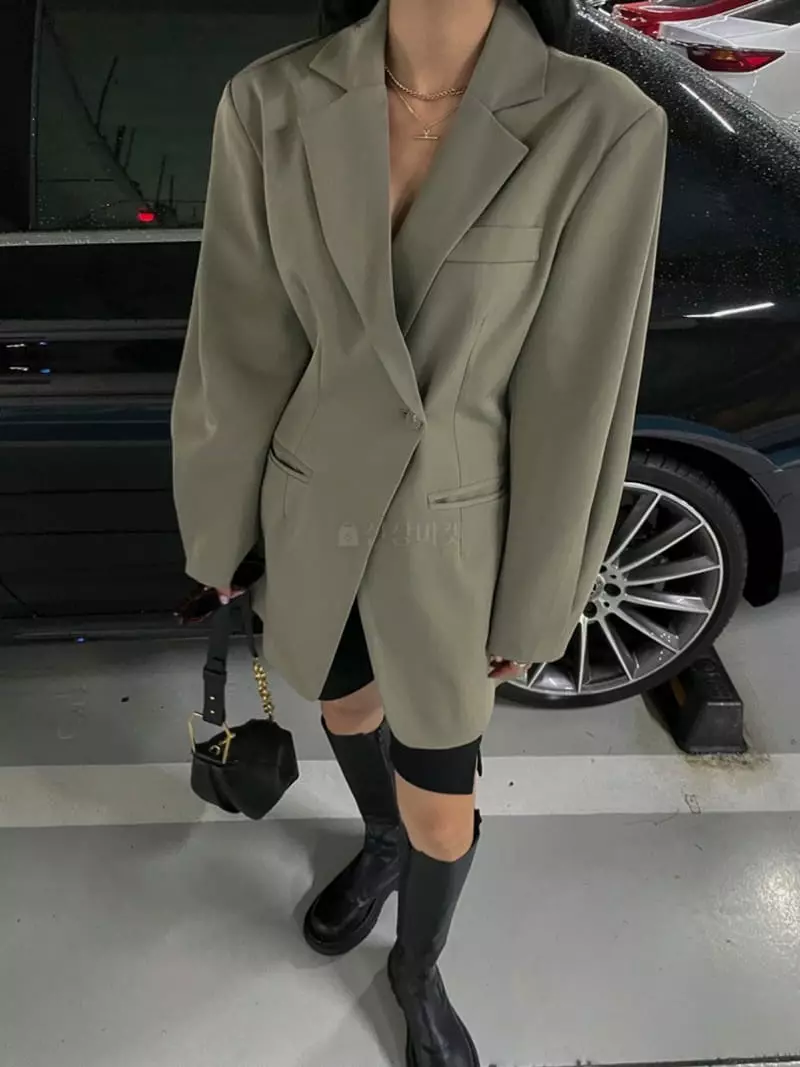 Douze - Korean Women Fashion - #momslook - Line Jacket - 8