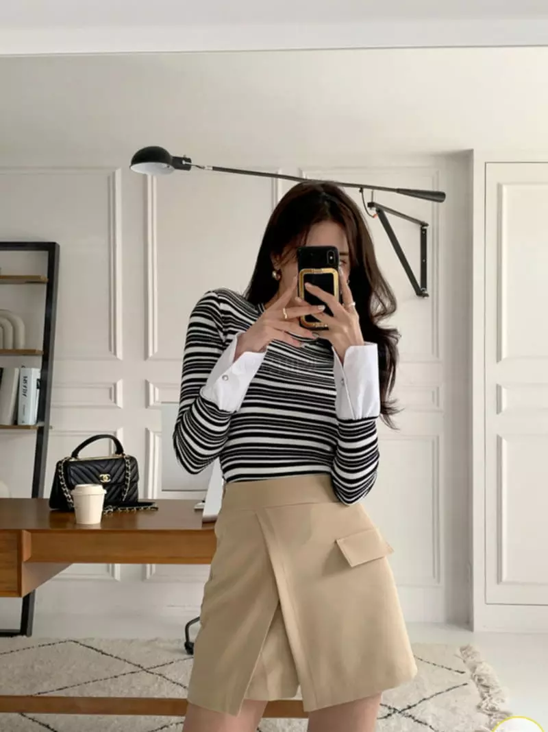 Douze - Korean Women Fashion - #momslook - Rib Tee - 8