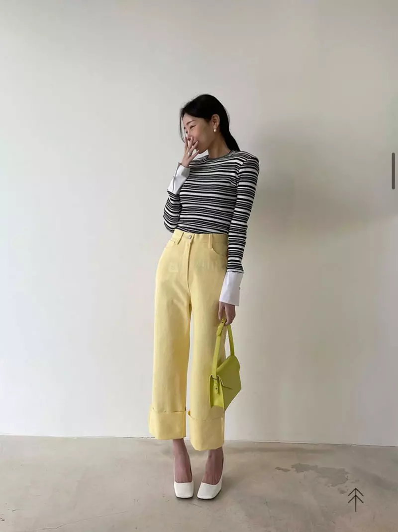 Douze - Korean Women Fashion - #vintagekidsstyle - Stripes Tee - 5
