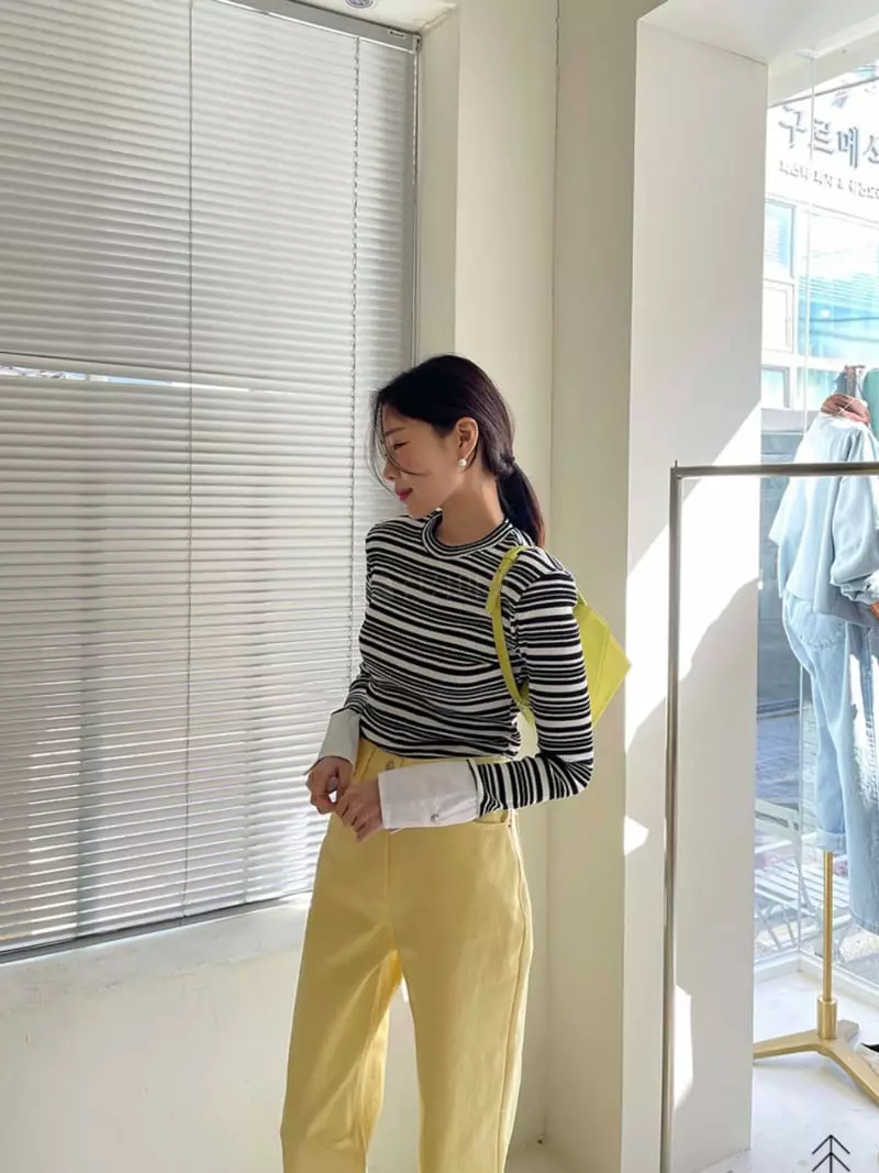 Douze - Korean Women Fashion - #womensfashion - Stripes Tee - 3