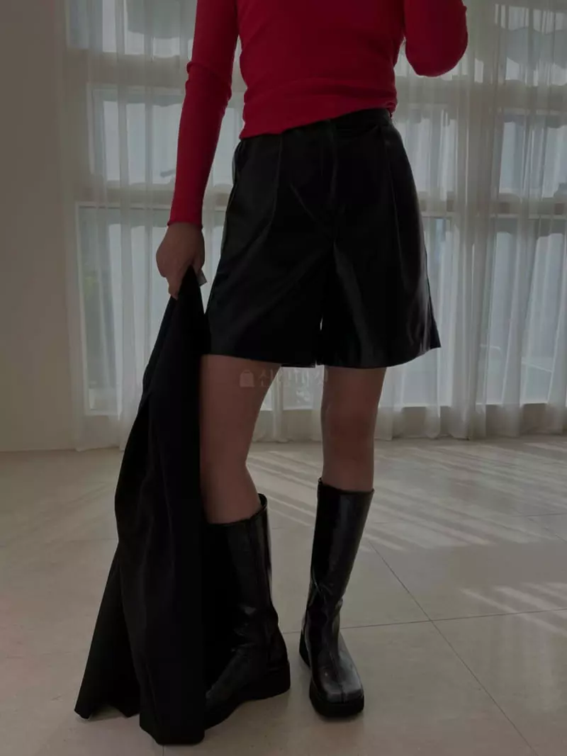 Douze - Korean Women Fashion - #womensfashion - Leather Pants - 5